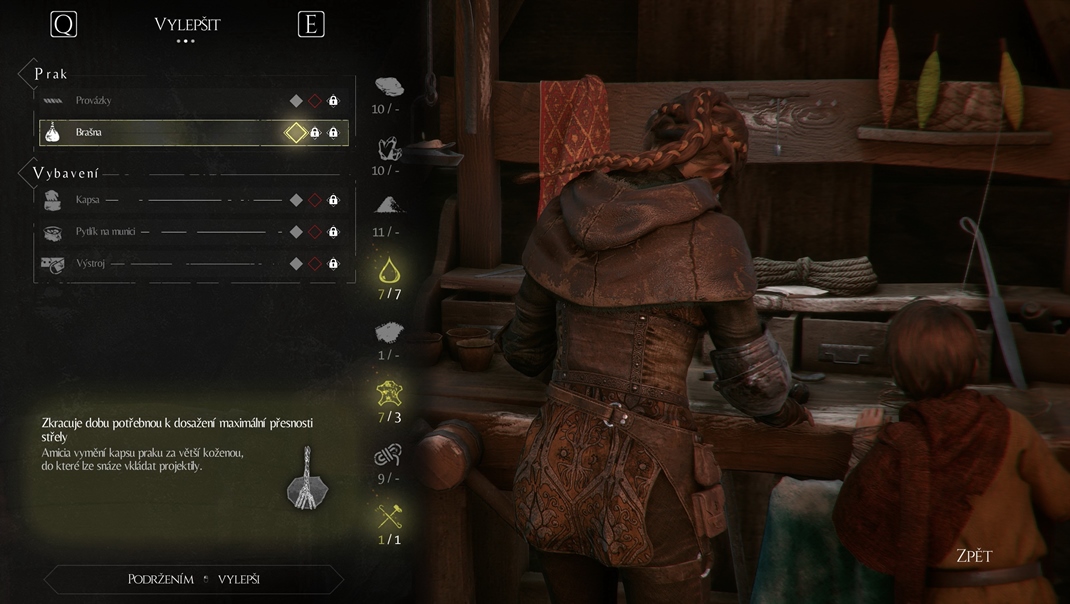 A Plague Tale: Innocence S vlastnorune vyrobenou a vylepenou vbavou to ide lepie.